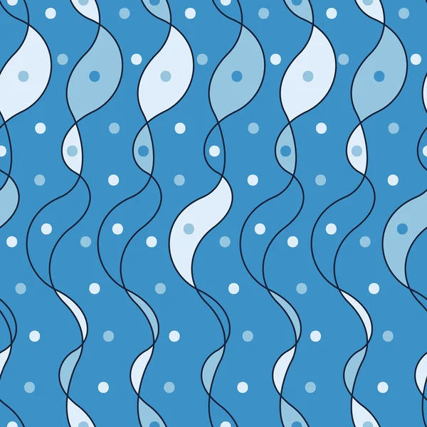 Fond bleu ondulé — Image vectorielle