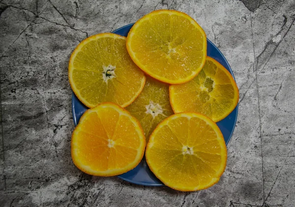 Fondo Abstracto Con Cítricos Rodajas Naranja Primer Plano Estudio Fotografía — Foto de Stock