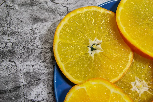Abstract Background Citrus Fruit Orange Slices Close Studio Photography — Stock Photo, Image
