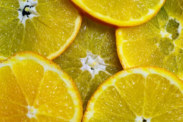 Absztrakt Háttér Citrus Gyümölcs Narancs Szeletek Közelkép Stúdió Fotózás — Stock Fotó