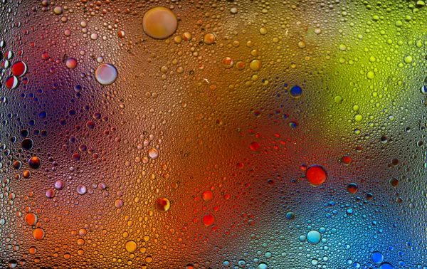 Burbujas Coloridas Abstractas Congelar Movimiento Partículas Polvo Color Salpicaduras Imagen — Foto de Stock