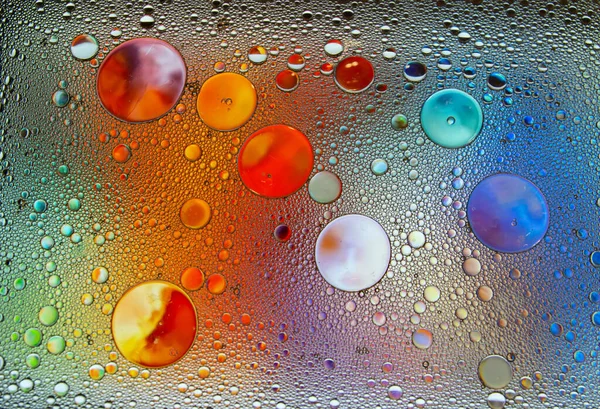 Abstraktní Barevné Bubliny Zmrazit Pohyb Barevných Prachových Částic Stříkání Obrázek — Stock fotografie