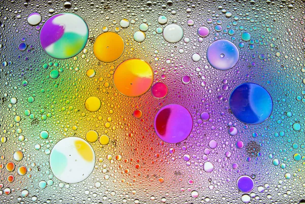 Abstract Colorful Bubbles Freeze Motion Color Dust Particles Splash Background — Stock Photo, Image