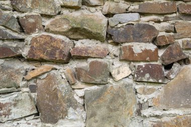 Ortaçağ Duvar taş blokların sorunsuz doku