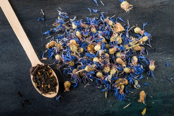 Dried cornflower tea — Stock Photo, Image