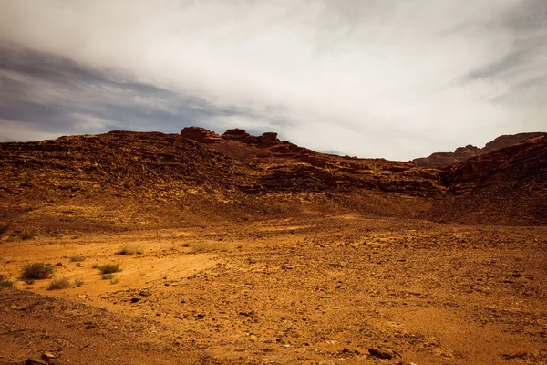 Wadi rum deserto paisagem — Fotografia de Stock