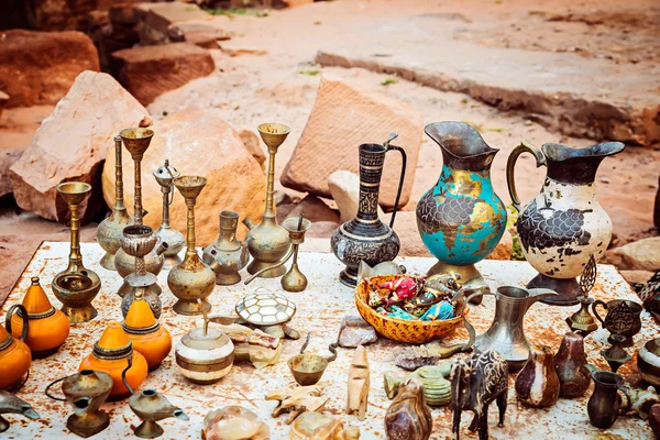 Nabatäische Felsenstadt, Jordanien. — Stockfoto