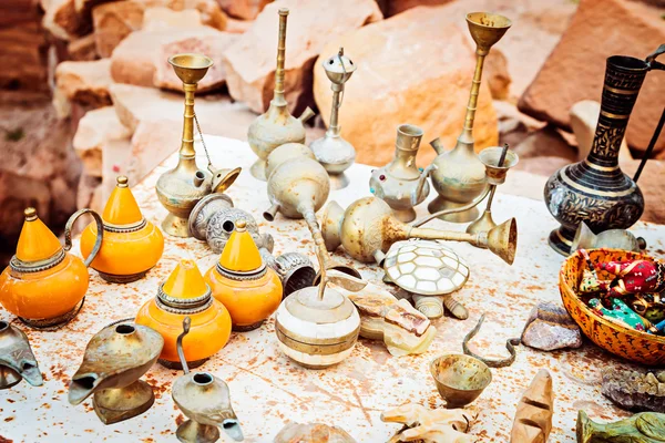 Nabataean rock city, Jordan. — Stockfoto