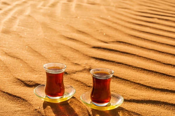 Té árabe en el desierto —  Fotos de Stock