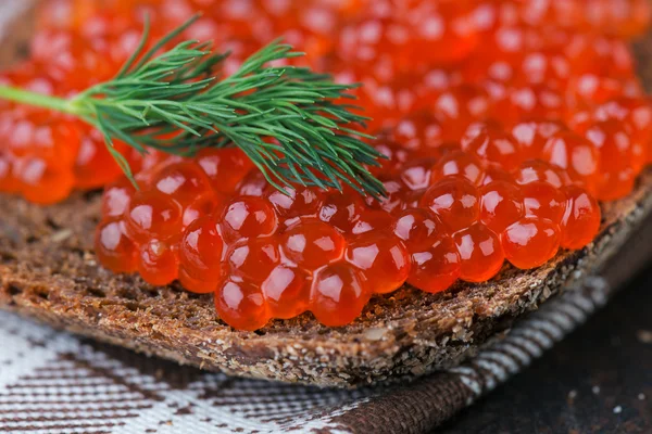 Kaviar mit rotem Lachs — Stockfoto