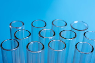 Laboratuvar test tüpleri kapatın, laboratuvar araştırma konsepti