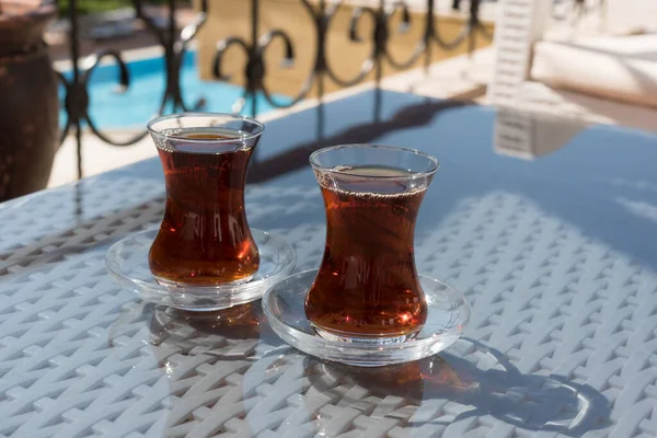 Turkisk Traditionellt Glas Simning Opinionsundersökning — Stockfoto