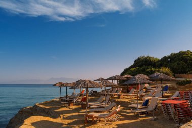 Aşk Kanalı (Canal d 'Amour) plajı. Sidari, Korfu, Yunanistan