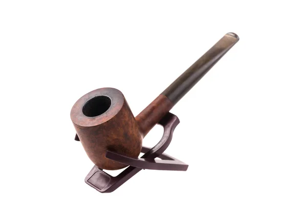 Vintage pipe brune sur un support — Photo