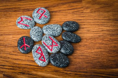nordic runes  of stones clipart