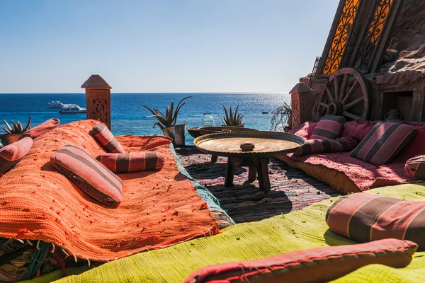 Cafe on the Red Sea coast — Stock Photo, Image