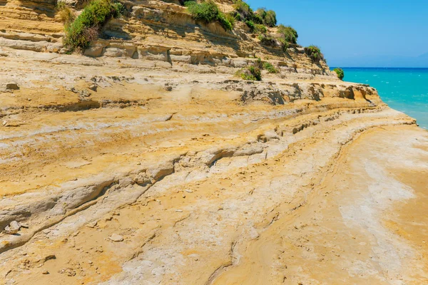 Sidari Canal d 'amour na ilha de Corfu — Fotografia de Stock