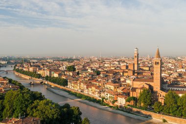 Panoramik şehrin Verona, İtalya