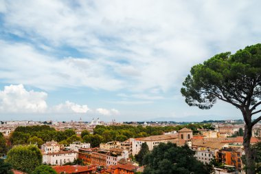 Roma, İtalya'nın tarihi merkezinin panoramik görünüm.