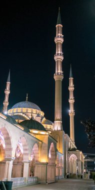 Çeçenistan 'ın Cami Kalbi' nin Fotoğraf Gecesi Görüntüsü.