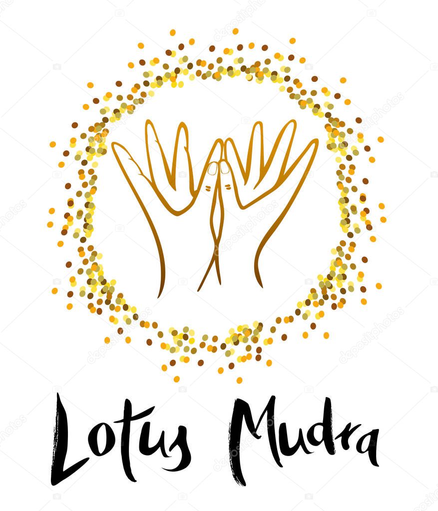 Lotus mudra (padma mudra) for getting rid of loneliness. This mudra should be performed, if you want to achieve a good psychological state - a state of happiness.