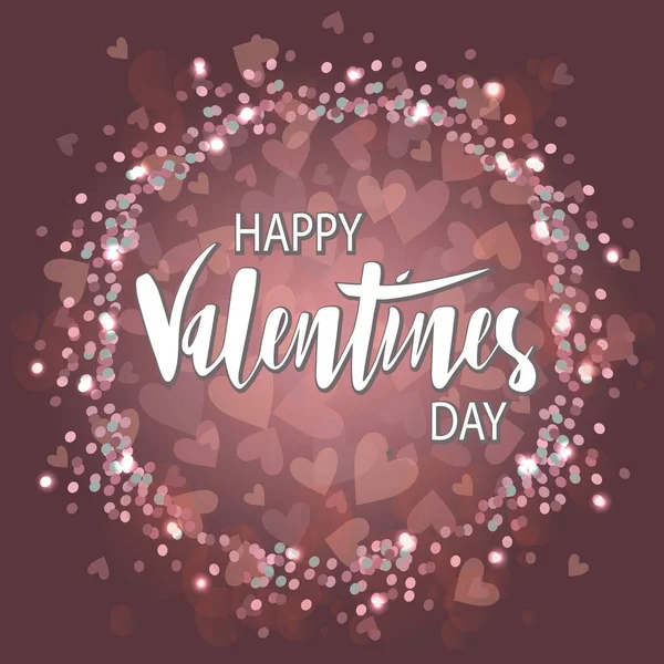 Feliz Dia Dos Namorados Texto Como Emblema Celebração Tag Ícone — Vetor de Stock