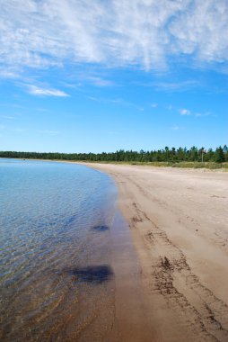 Manitoulin Adası 'nın temiz plajları iç göllerinde, on, Kanada