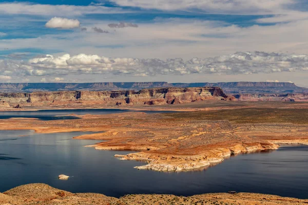 Vreemde Landpatronen Gesneden Door Colorado Rivier Wahweap Uitkijk Page — Stockfoto