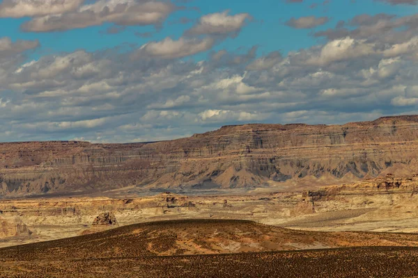 Barren Landscape Beautified Teal Skies Clouds Page — Stock Photo, Image