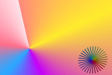 Konik renkli ışıklandırmada renkli 3D tekerlek