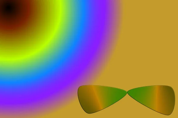 Espectro Colores Desde Una Fuente Radial Hasta Gafas Sol —  Fotos de Stock