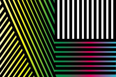 Renk eğimli yeşil ve beyaz zebra deseni