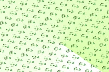 Yeşil oklar tabanlı geometrik desen - Dijital arkaplan deseni