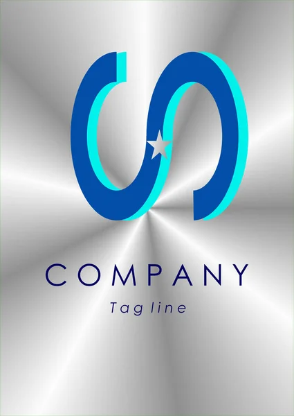 Eğimli Ticari Logoyu Bükmek — Stok Vektör