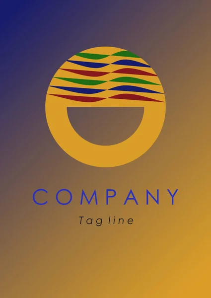 Cejas Apiladas Color Logo Comercial — Archivo Imágenes Vectoriales