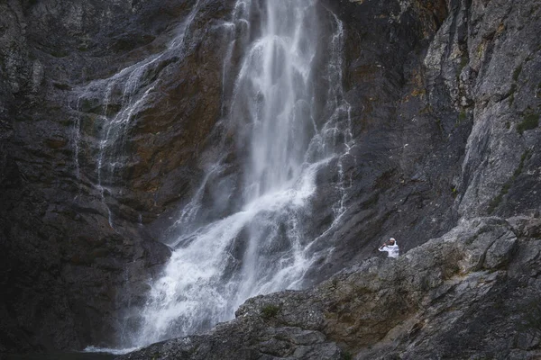 Monje Shugendo Europeo Traje Tradicional Senderismo Las Montañas Austriacas — Foto de Stock