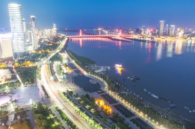 wuhan Çin'de kuş görünümü