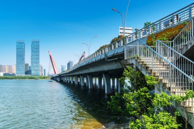 Nanchang 'ın Şehir Sahnesi Yeni Bölge, Jiangxi, Çin