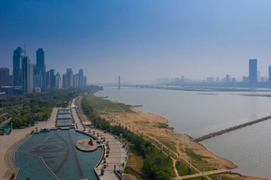 Jianxi 'nin başkenti Nanchang' ın panoramik manzarası