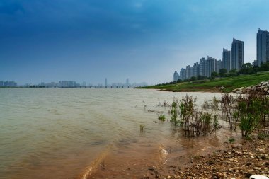 Nanchang 'ın Şehir Sahnesi Yeni Bölge, Jiangxi, Çin