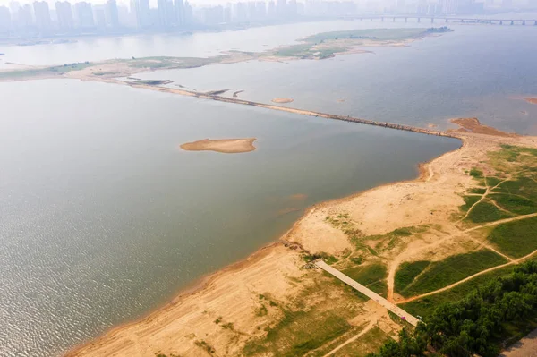 Vista Aérea Orilla Del Río Río Seco — Foto de Stock