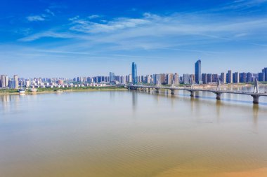 Nanchang 'ın Şehir Sahnesi Yeni Bölge, Jiangxi, Çin