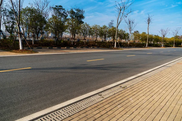 Çin Deki Boş Şehir Yolu Binalar — Stok fotoğraf