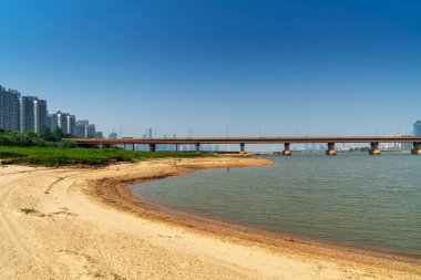 Nanchang 'ın Şehir Sahnesi Yeni Bölge, Jiangxi, Çin