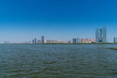 Nanchang 'ın Şehir Sahnesi Yeni Bölge, Jiangxi, Çin