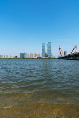 Nanchang 'ın Şehir Sahnesi Yeni Bölge, Jiangxi, Çin