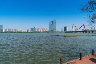 Nanchang 'ın Şehir Sahnesi Yeni Bölge, Jiangxi, Çin