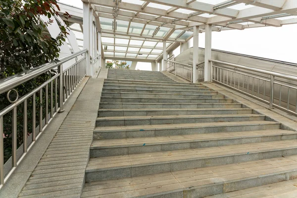 Flight Stairs Modern Pedestrian Bridge — Stock Photo, Image