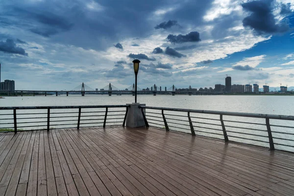 Skyline Della Città Del Quartiere Degli Affari Centro Durante Giorno — Foto Stock