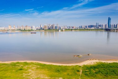 Nanchang 'ın Şehir Sahnesi Yeni Bölge, Jiangxi, Çin